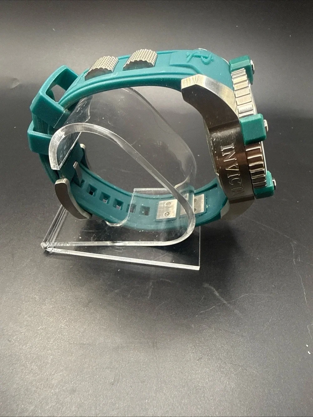 Invicta Men's Black Dial Sport Watch with Green Accents
